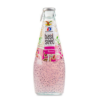 Напиток безалкогольный Basil Seed негазированный со вкусом Мангустин и семенами базилика 0.29 л Вьетнам