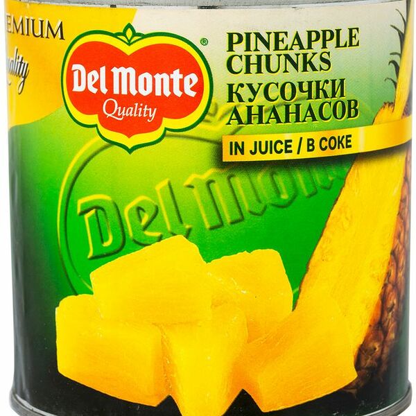 Ананасы Del Monte кусочки консервированные в соке, 435г