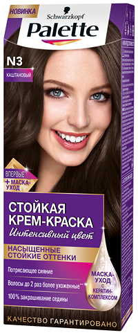 Крем-краска для волос Palette Интенсивный цвет каштановый