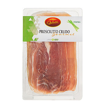 Окорок сыровяленный San Michele Прошутто крудо со спаржей, нарезка
