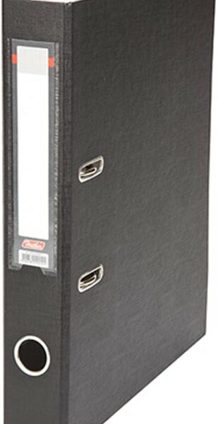 Папка Hatber Регистратор с арочным механизмом А4 Бумвинил черная