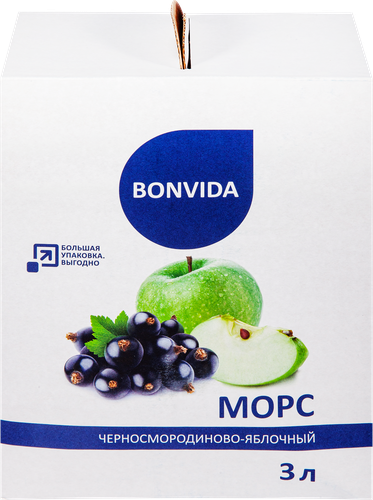 

Морс BONVIDA Черная смородина, яблоко, 3л