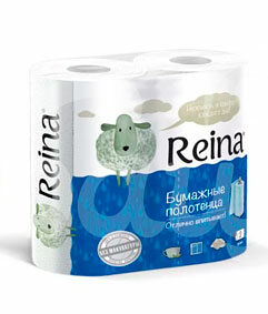 Полотенца бумажные  Reina 2сл 2шт