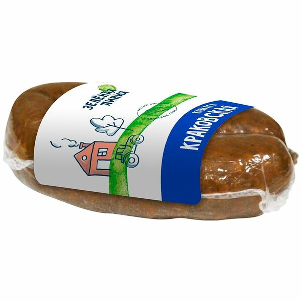 Колбаса полукопчёная Краковская категория Б Зелёная Линия