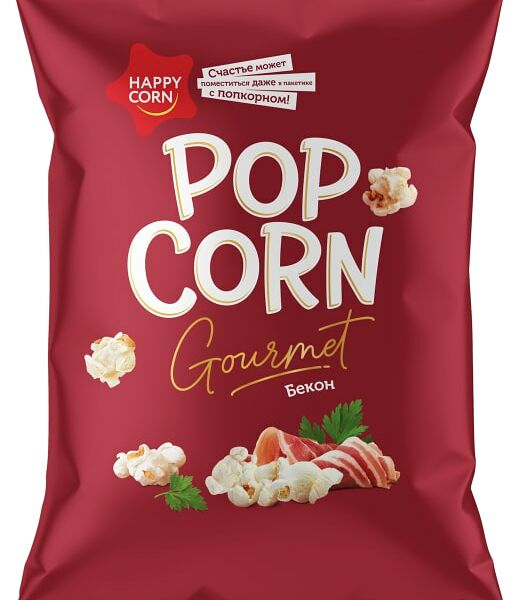 Попкорн Happy Corn Gourmet Бекон 50г