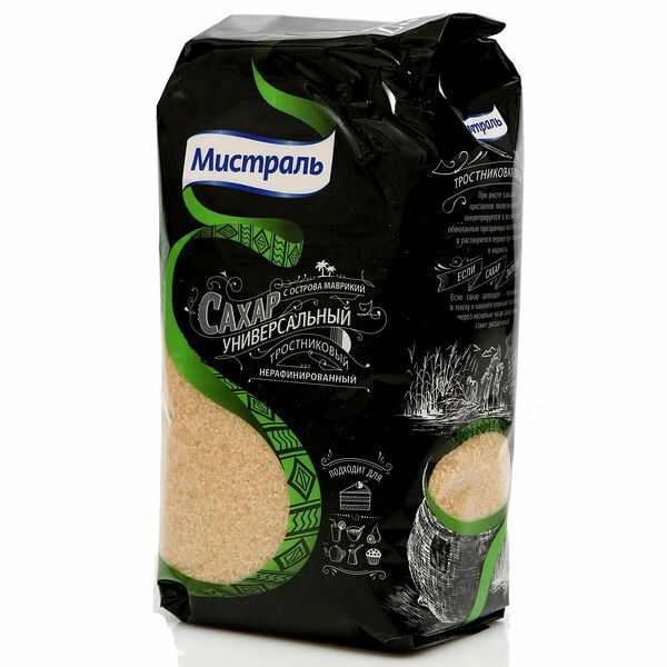 Сахар тростниковый Универсальный ТМ Мистраль нерафинированный