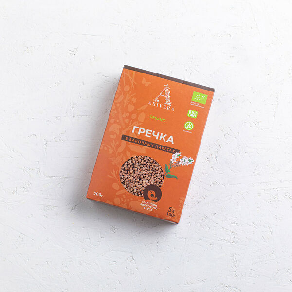 Крупа гречневая ядрица БИО пропаренная в варочных пакетах