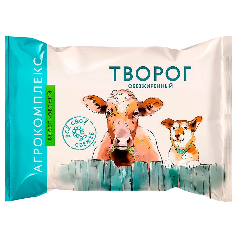 

Творог Агрокомплекс обезжиренный 180 г