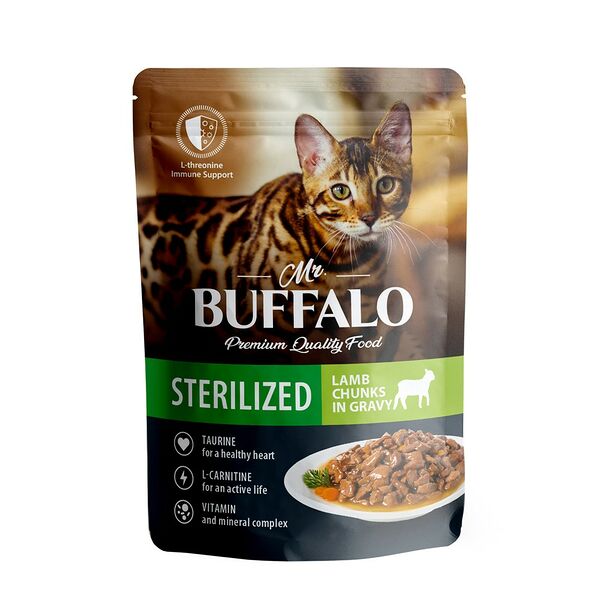 Корм для кошек Mr.BUFFALO Sterilized ягненок в соусе пауч