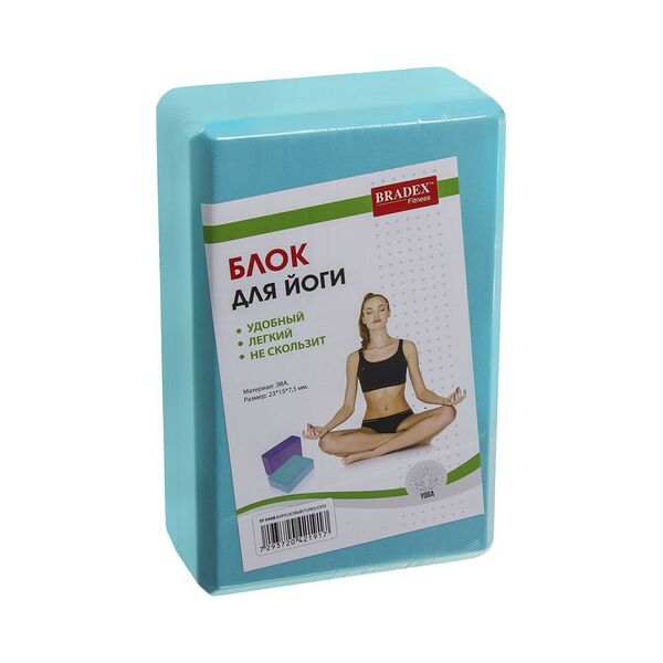 Блок д/йоги бирюзовый, SF 0408