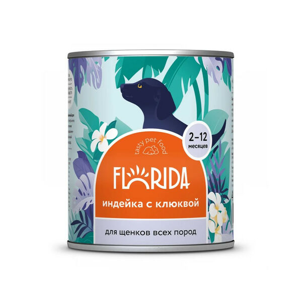 Консервы для щенков Florida Индейка с клюквой 400 г