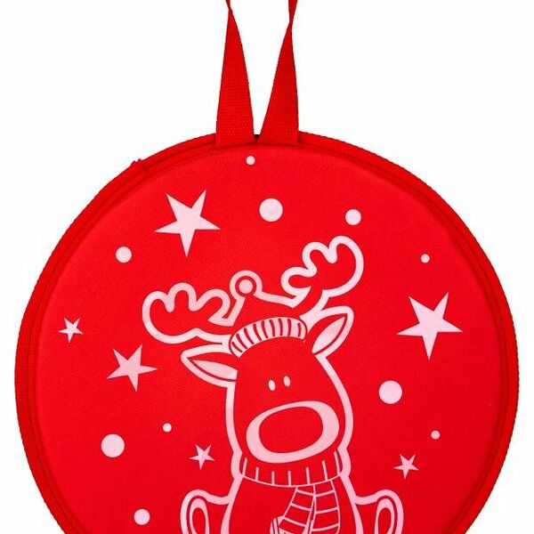 Санки-ледянка 1Toy красная с принтом, 46,5 см