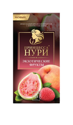 Чай черный Принцесса Нури экзотич фрукты с аром гуавы и личи 25п*1,5г 37,5г