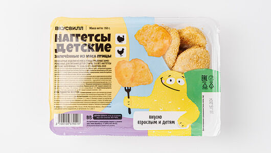 Наггетсы запеченные детские из мяса птицы замороженные