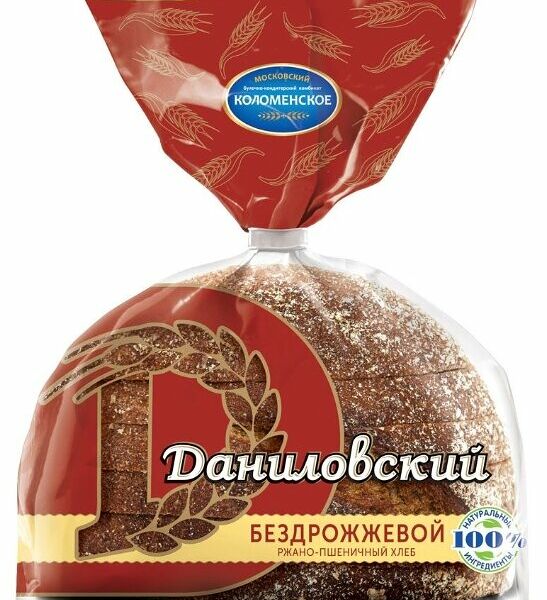 Хлеб бездрожжевой Коломенское Даниловский, нарезка