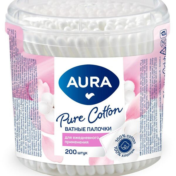 Ватные палочки Aura Beauty 200 шт