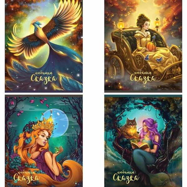 Тетрадь BG Эксклюзив Сказки клетка А5, 48 л, 1шт, в ассортименте