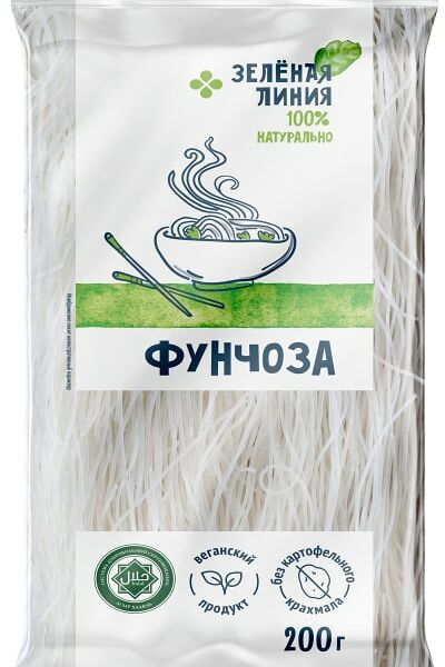 Лапша Зеленая линия бобовая Фунчоза 200г