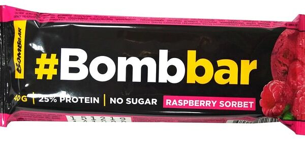 Батончик протеиновый Bombbar Малиновый сорбет 40г