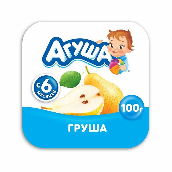 Творог фруктовый Агуша Груша 3.9% с 6 месяцев, 100г