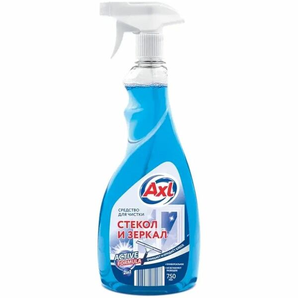 Средство Axl для чистки стекол и зеркал универсальное 750 мл
