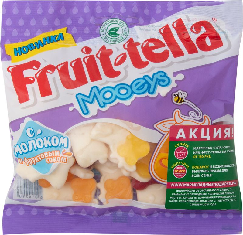 

Жевательный мармелад Fruittella Молочные коровки 138 г