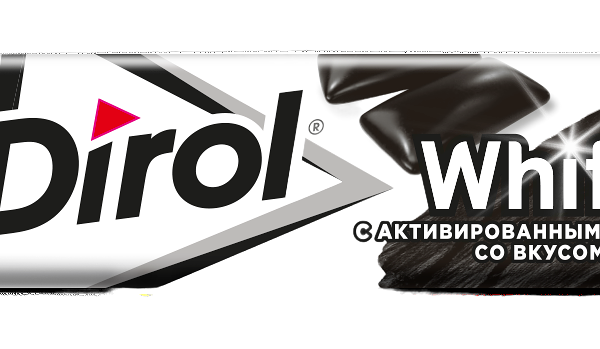 Жевательная резинка Dirol White с активированным углём со вкусом Мяты