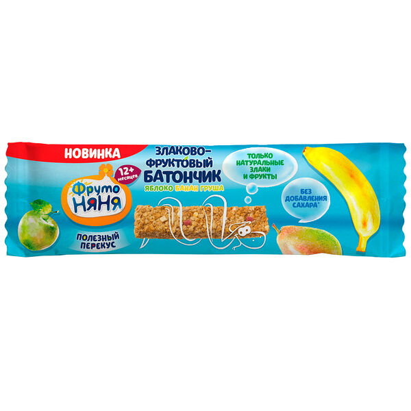 Батончик Фрутоняня Злаково-фруктовый яблоко-банан-груша