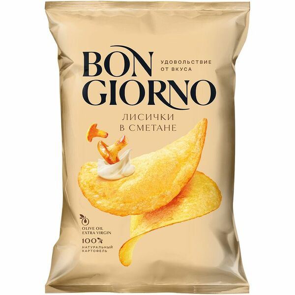 Чипсы Bon Giorno Лисички по-милански
