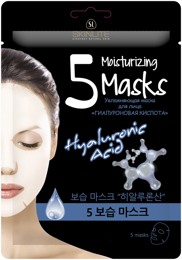 

Маска для лица Skinlite Увлажняющая Гиалуроновая кислота 5 шт
