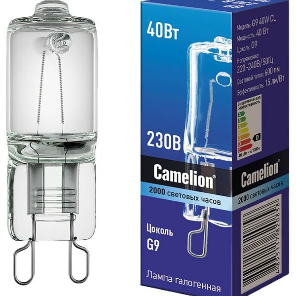 Лампа Camelion галогенная G9 40Вт
