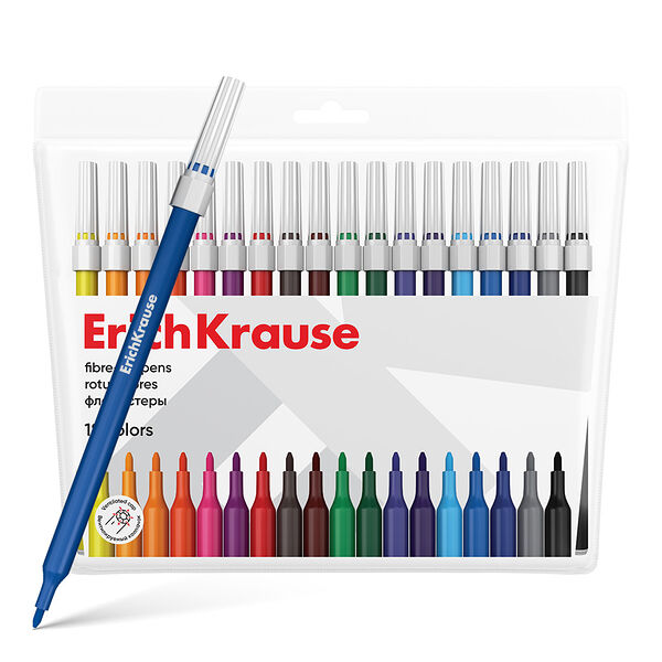 Фломастеры ErichKrause Light, 18 цветов