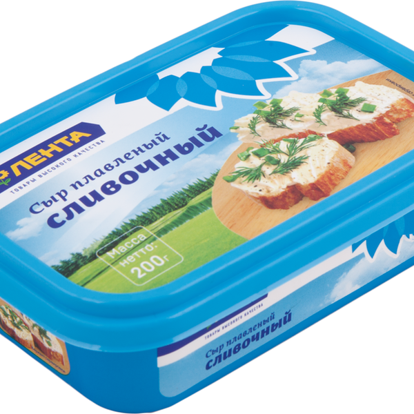 Сыр плавленый ЛЕНТА Сливочный 50%, без змж