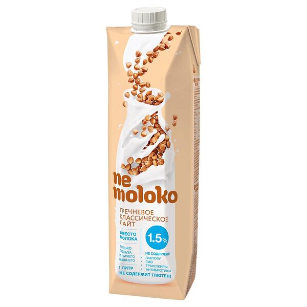 Напиток гречневый Nemoloko Классический лайт 1.5%, 1 л