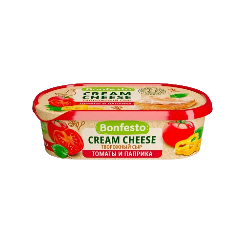 Сыр творожный Кремчиз Томаты и паприка 65% 140г Bonfesto