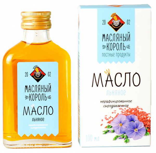 Масло льняное Масляный король нерафинированное