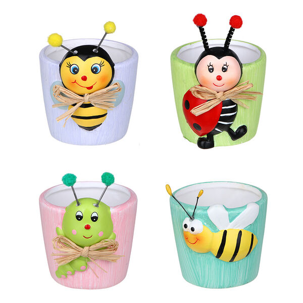 Inbloom зоокашпо насекомые, внутренний диаметр 6,5см, латерит