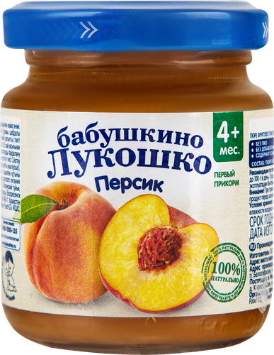 

Пюре фруктовое Бабушкино Лукошко Персик 100 г