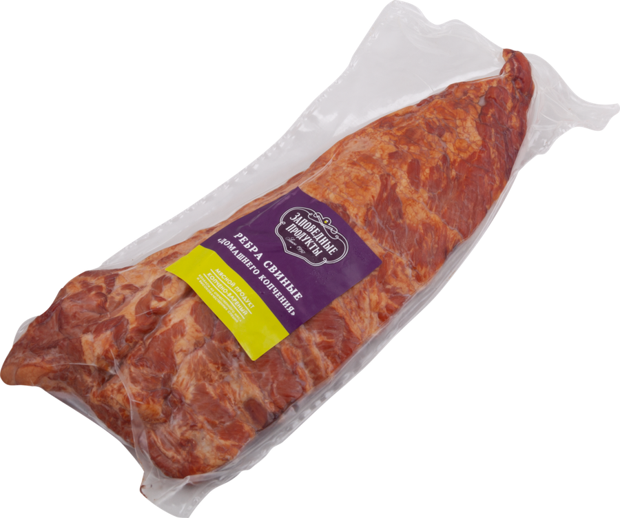 

Ребра Заповедные продукты Домашнего копчения свиные вес