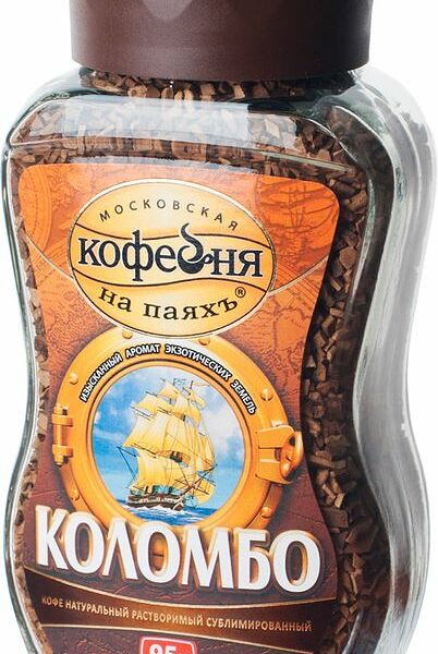 Кофе Московская кофейня на паяхъ Коломбо натуральный растворимый сублимированный, 95г