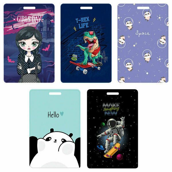 Обложка-карман для карт и пропусков OfficeSpace My Friends, 9,5х6,5см, в ассортименте, 1 шт