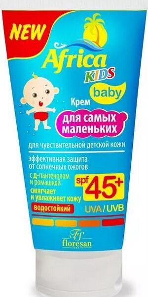 Крем для самых маленьких для чувствительной детской кожи SPF 45+ Africa Kids 50мл