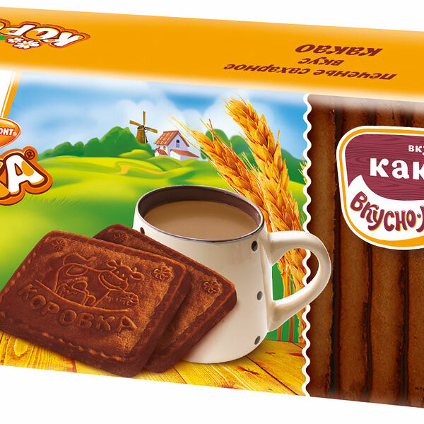Печенье Рот Фронт Коровка сахарное с какао 375 г