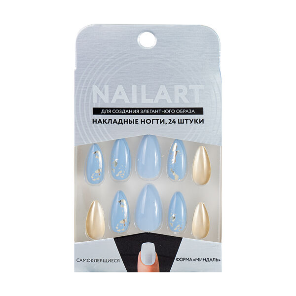 Набор накладных самоклеящихся ногтей, NAILART, 24 шт., в ассортименте