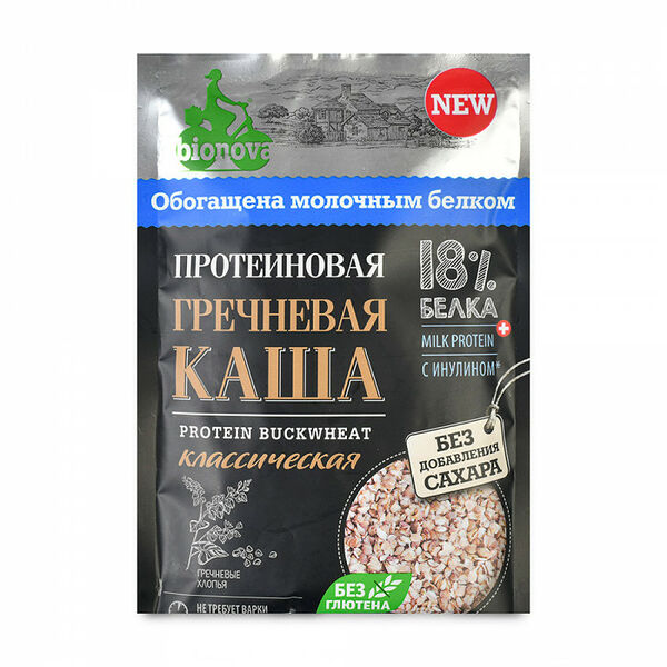 Каша протеиновая Bionova Гречневая классическая