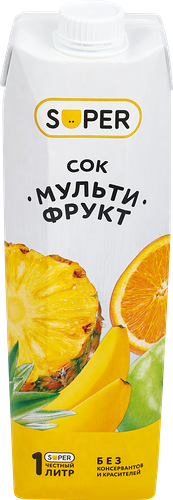 Сок Super Мультифрукт 1 л