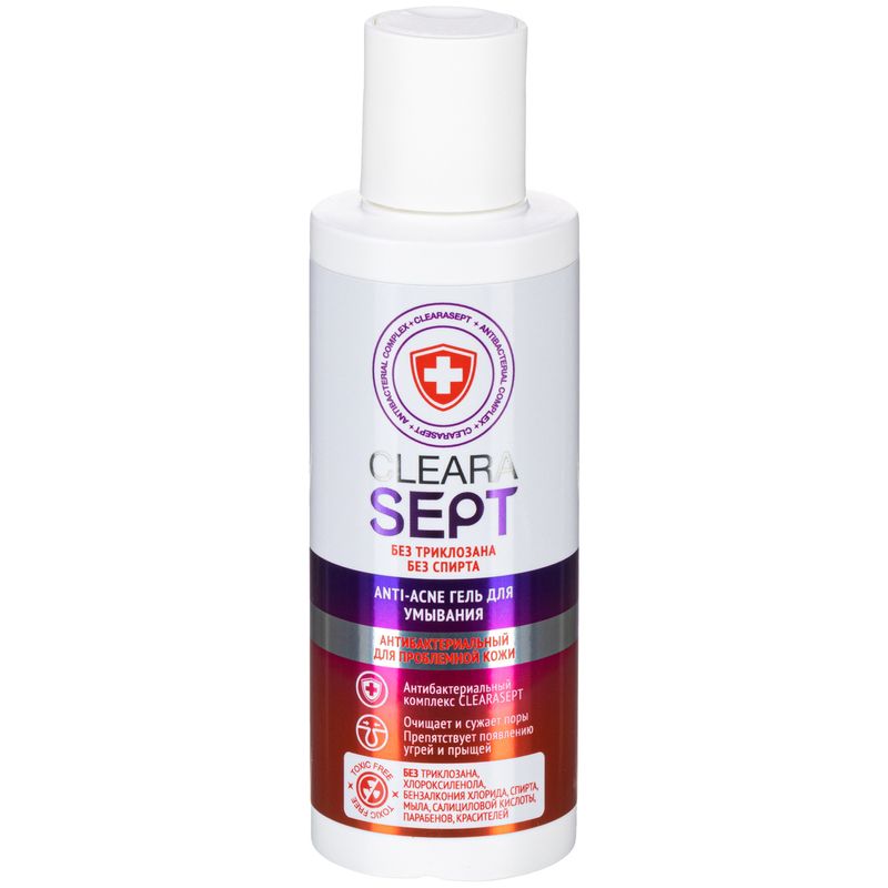 

Гель для умывания ClearaSept Anti-acne антибактериальный, для проблемной кожи 150 мл