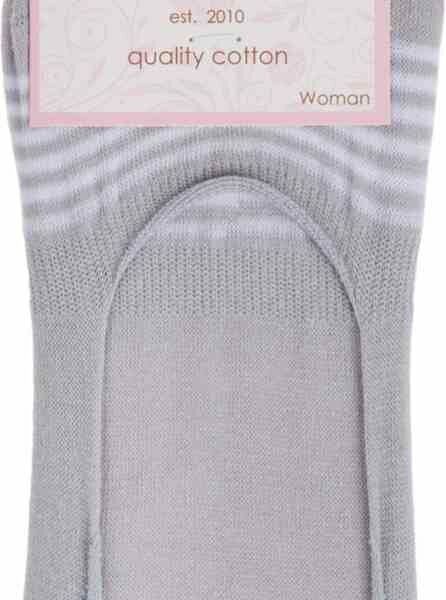 Подследники женские Lucky Socks с полосками цвет: светло-серый, 36-40 р-р