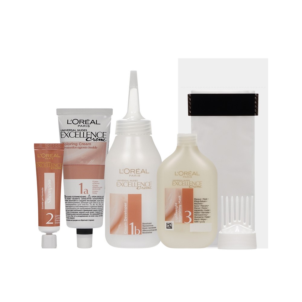 

Крем-краска для волос L'Oreal Paris Excellence creme без аммиака Универсальные Нюдовые Оттенки оттенок 6U Универсальный темно-русый 192 мл