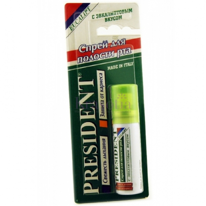 

Спрей для полости рта President со вкусом эвкалипта 20 мл